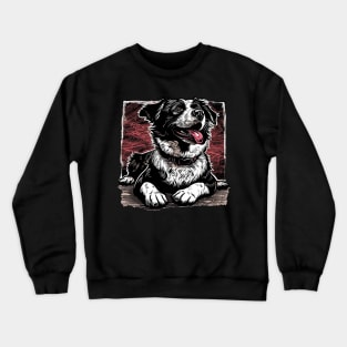 Retro Art Central Asian Shepherd Dog Lover Crewneck Sweatshirt